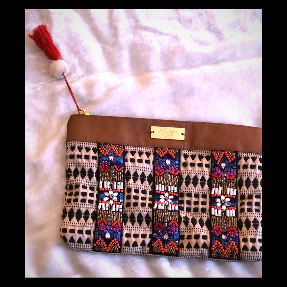 Multicolored Abercrombie and Fitch Clutch